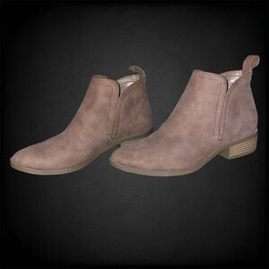Sears Tan Suede Ankle Boots